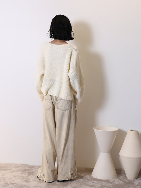 ウォッシュドタックワイドパンツ /3855-279BT